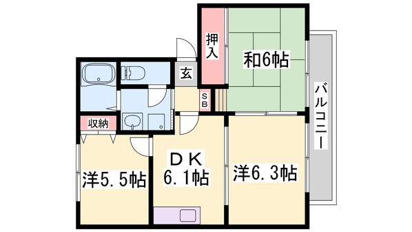 フレグランス日下部の物件間取画像